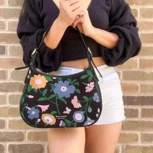 Kate Spade Penny Floral Jacquard Small Hobo Bag